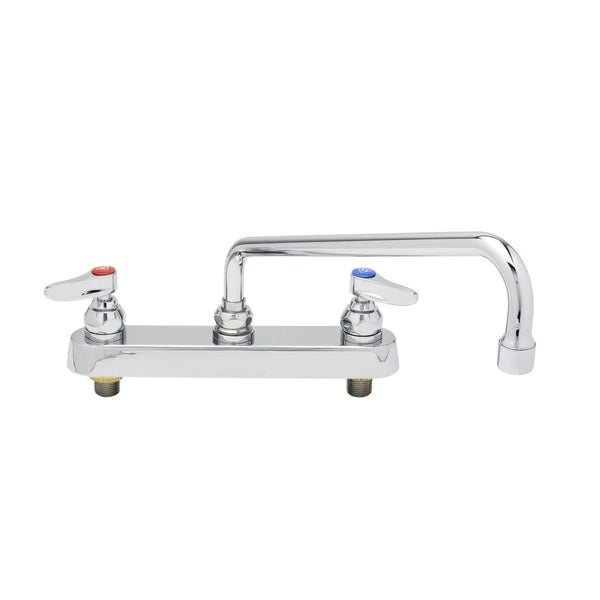 T&S Brass B-1123 Workboard Faucet, Deck Mount, 8" Centers