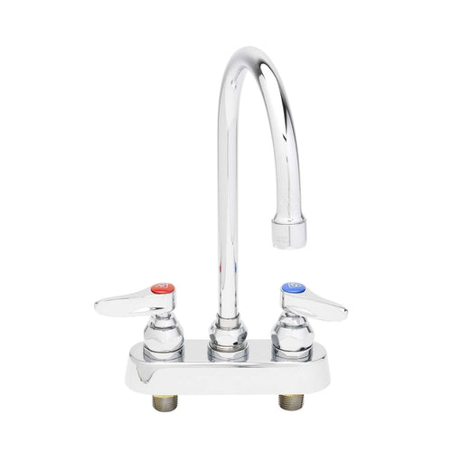 T&S Brass B-1141 Workboard Faucet, Deck Mount, 4" Centers