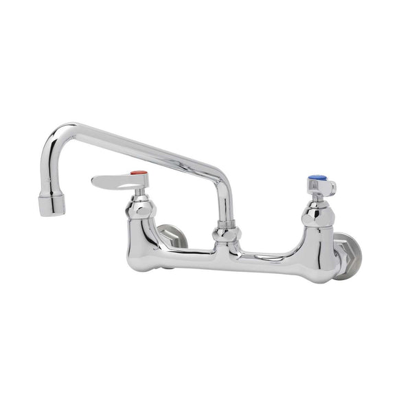 T&S Brass B-2342 Double Pantry Faucet, Wall Mount 8" Centers