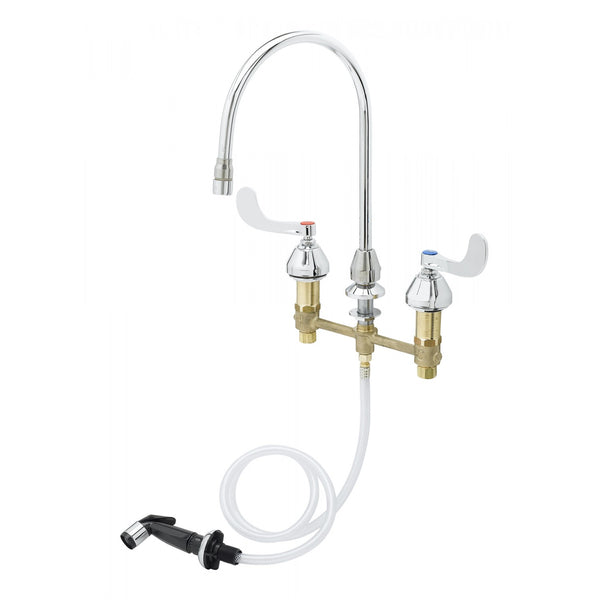 T&S Brass B-2347-05 Medical Faucet w/Sidespray, 8" Centers