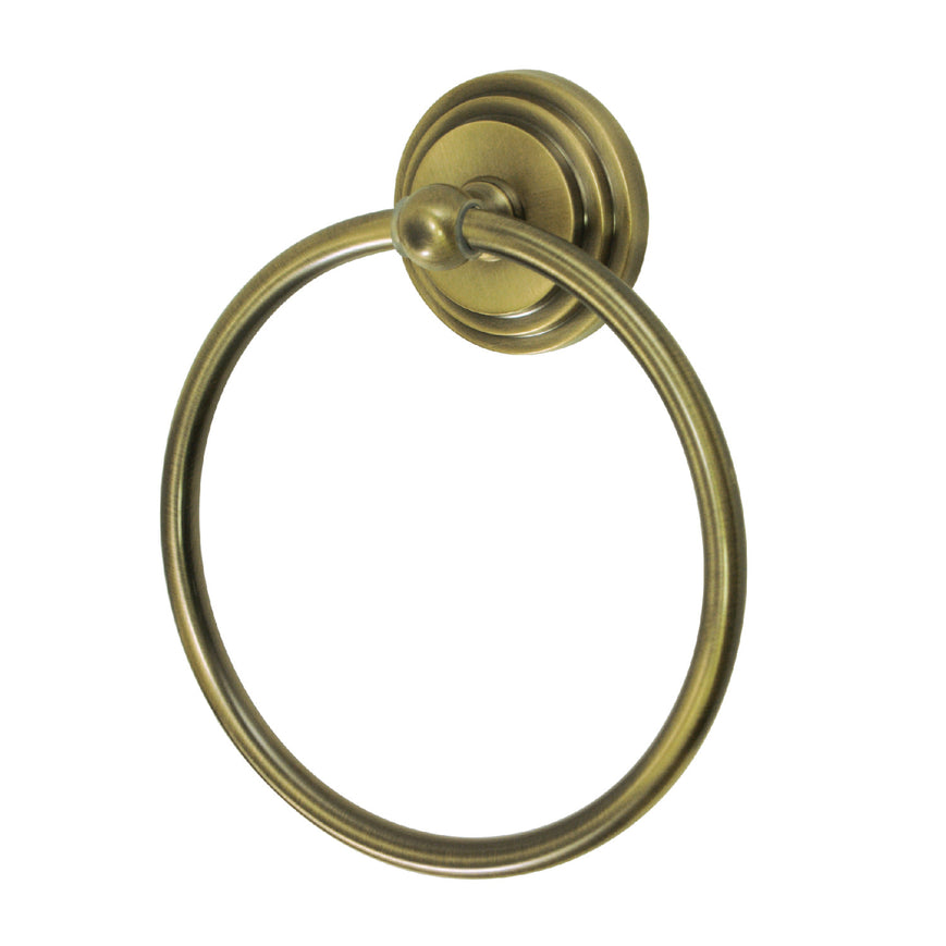 Milano BA2714AB Towel Ring, Antique Brass