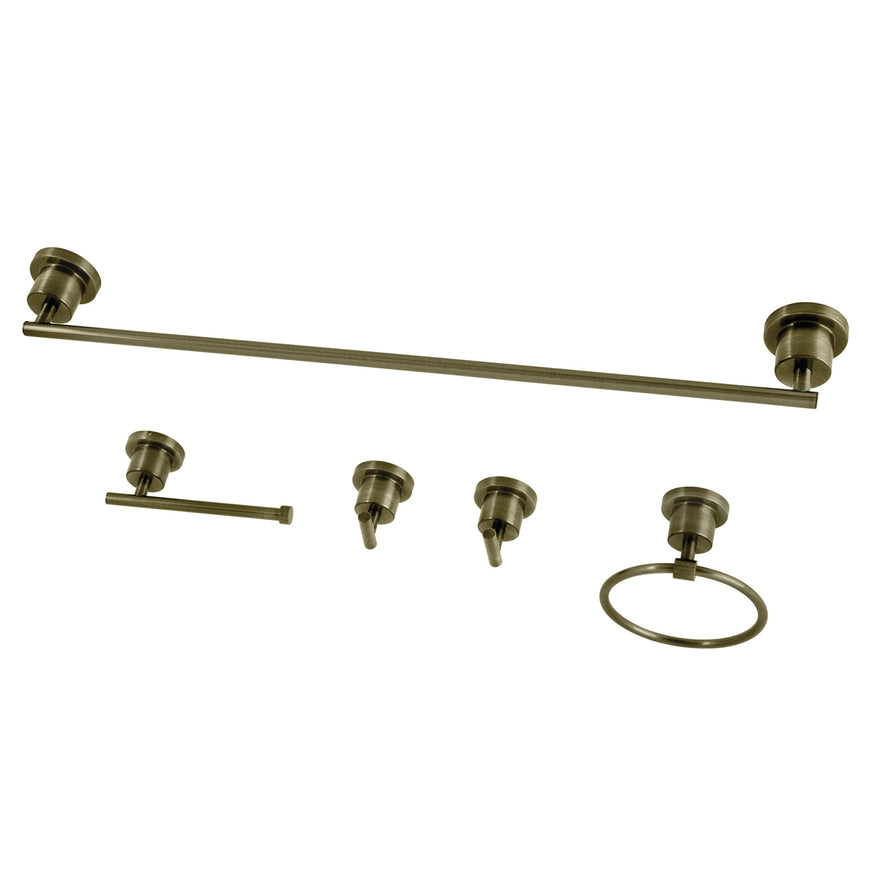 Concord BAH82134478AB 5-Piece Bathroom Hardware Set, Antique Brass