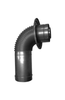 Noritz CWF-90° Adjustable Vent Pipe Elbow w/ Wall Flange