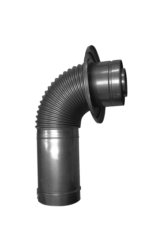 Noritz CWF-90° Adjustable Vent Pipe Elbow w/ Wall Flange