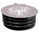2" Economy Test Plug, Galvanized Steel W/ Rubber Gasket