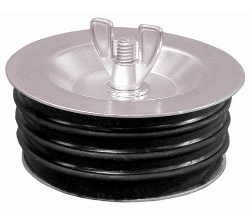 2" Economy Test Plug, Galvanized Steel W/ Rubber Gasket