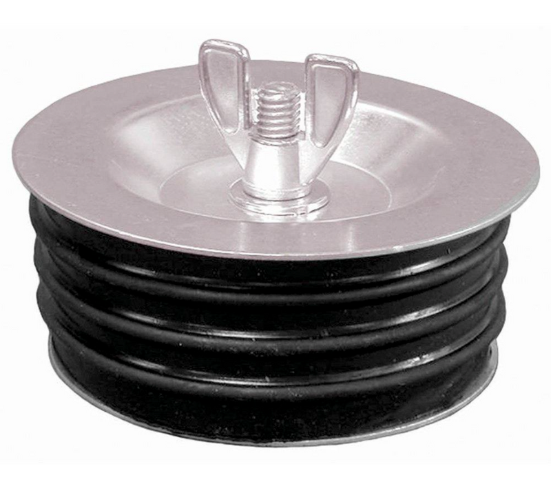 2" Economy Test Plug, Galvanized Steel W/ Rubber Gasket