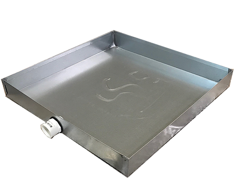 24" x 24" x 2-1" Galvanized Water Heater Pan