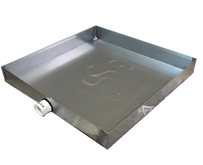 20" x 20" x 18" Gauge Galvanized Water Heater Pan