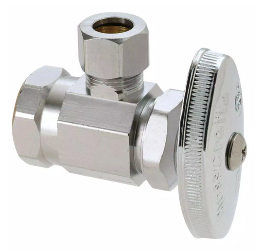 3/8" x 1/2" Flare x FIP Multi-Turn Angle Stop