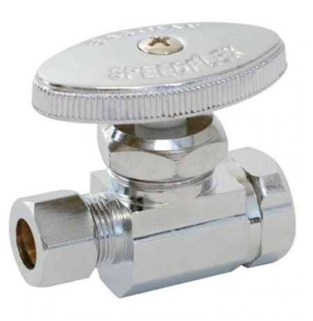 3/8" x 1/2" Compression x FIP Straight Stop