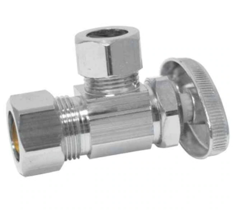 1/2" x 1/2" Compression x FIP Angle Stop, 125 psi