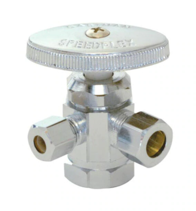 Lead Free Dual Outlet Stop Comp x IPS 3/8" x 3/8" x 1/2" IPS
