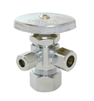 Dual Compression Stop 3/8" x 3/8" x 5/8"