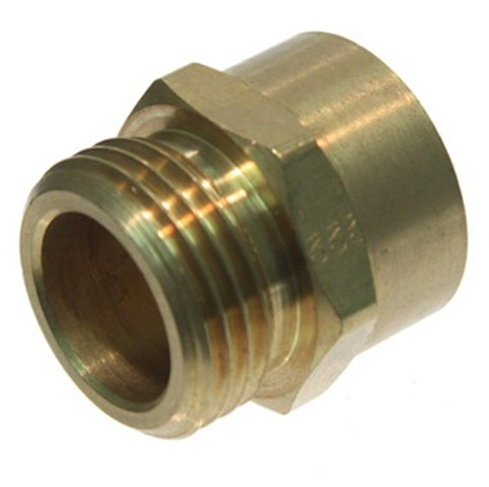 1/2" FIP x 3/4" MHT Brass Rough No-Lead Hose Adapter