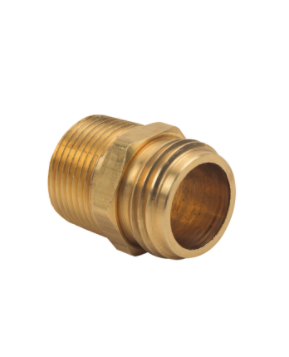 3/4" MIP x 3/4" MHT Brass Hose Adapter, 75 psi