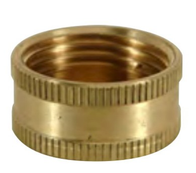 3/4" Garden Hose Cap Metal, Rough Brass Finish