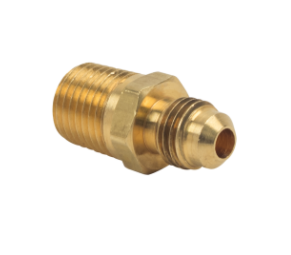 1/4" O.D. Tube x 1/4" MIP Rough Brass Flare Union