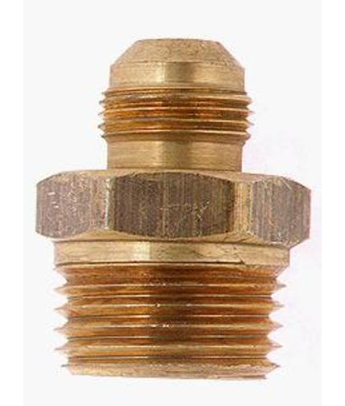 Brass 1/2" Male STR Connector Fine x 3/8" O.D. Tube