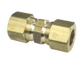 3/8" Compression x 1/4" Compression Union, Rough Brass Lead Free