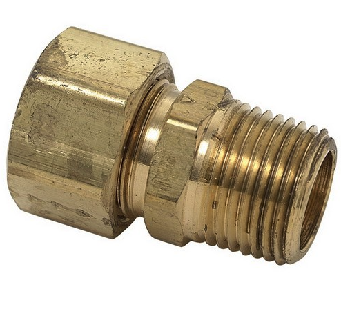 5/8" Compression x 1/2" MIP Union, Brass Lead-Free