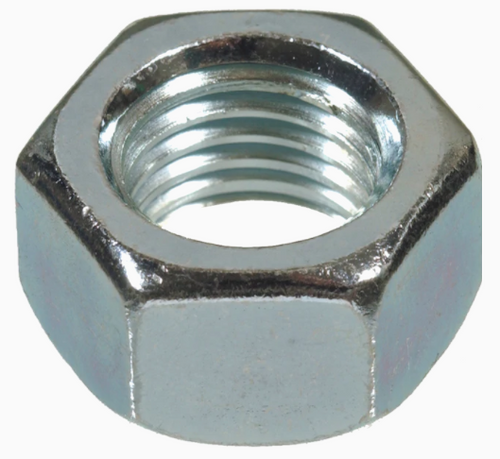 5/8" Hex Nut, Heavy Zinc Plated Steel