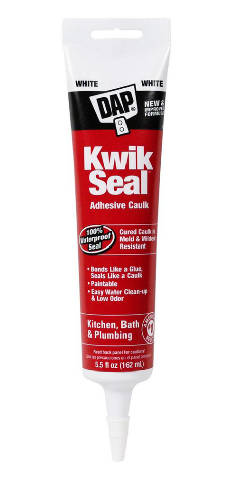 DAP Squeeze Tube 5.5 Oz White Kitchen and Bath Adhesive Caulk