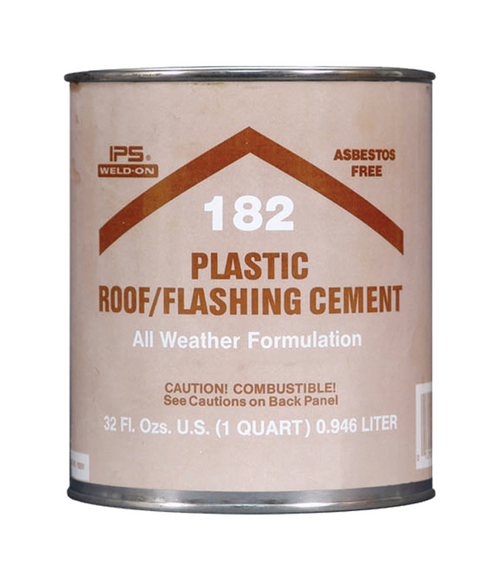 1 Quart Plastic Roof Flashing Cement, Black