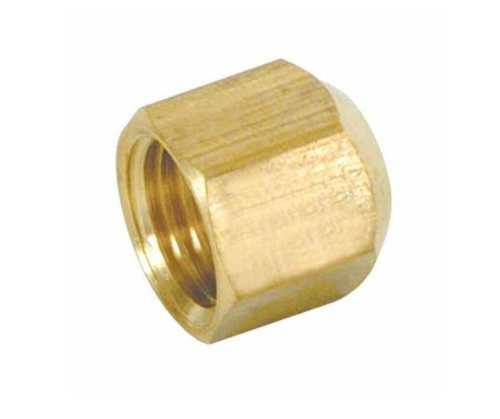 3/8" Flare CAP Fine Thread, Rough Brass