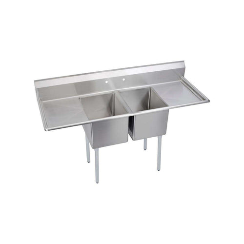 Elkay E2C16X20-2-18X 2 Comp. Sinks, 70X26 OA, 16X20X12 B, L