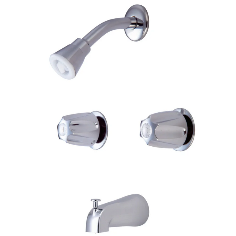 Kingston Brass 2-Metal Handles Tub & Shower Faucet KF-112