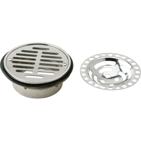 Elkay LK43 Drain Fitting 5-1/2" Stainless Steel Dome / Flat