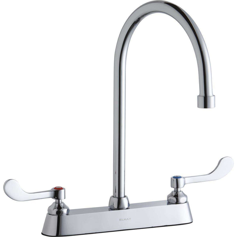 Elkay LK810GN08T4 8" Centers Faucets 8" Gooseneck Spout