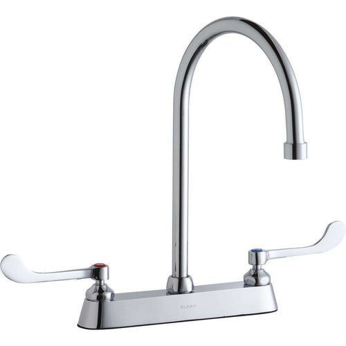 Elkay LK810GN08T6 8" Centers Faucets 8" Gooseneck Spout