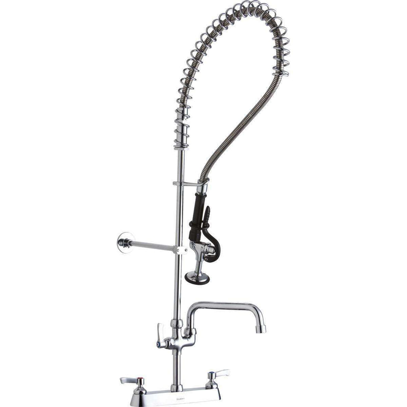 Elkay LK843AF14LC 8" Centers Faucets Flexible Hose Spray