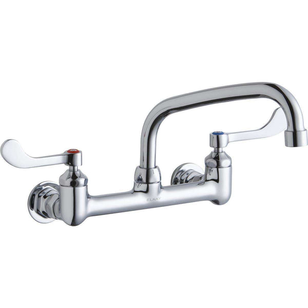 Elkay LK940AT08T4H 8" Centers Wall Faucets 8" Arc Tube Spout