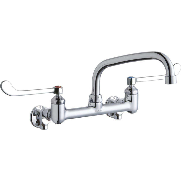 Elkay LK940AT08T6S 8" Centers Wall Faucets 8" Arc Tube Spout