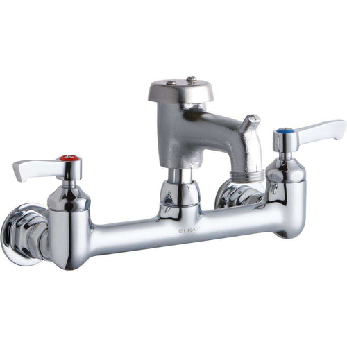 Elkay LK940BR03L2H 8" Centers Wall Faucets 3" Bkt Hook Spout