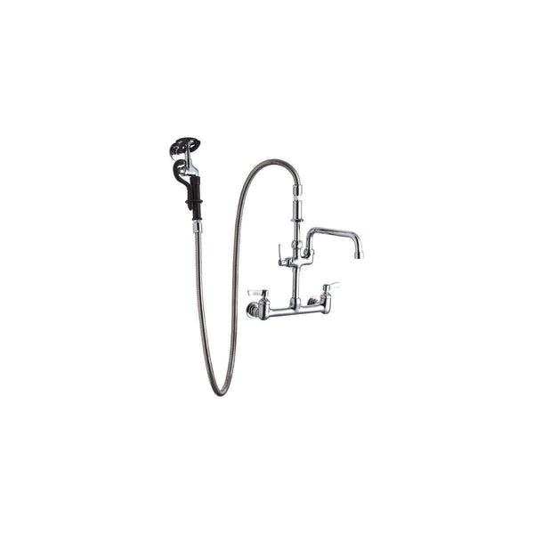 Elkay LK960AF10LC 8" Centers Wall Faucets Flexible Hose