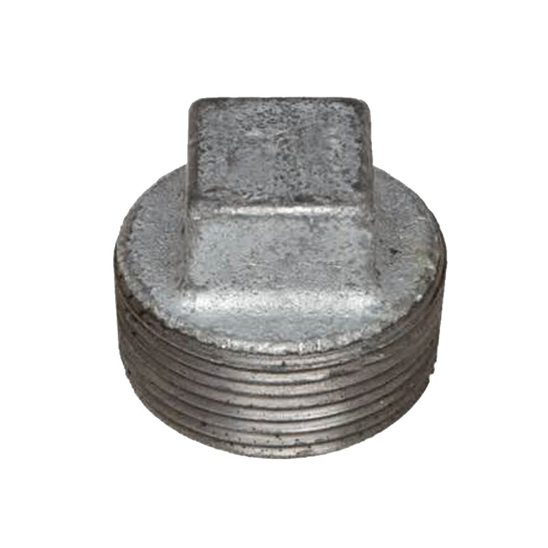 2 Galvanized Mall Square Head Plug