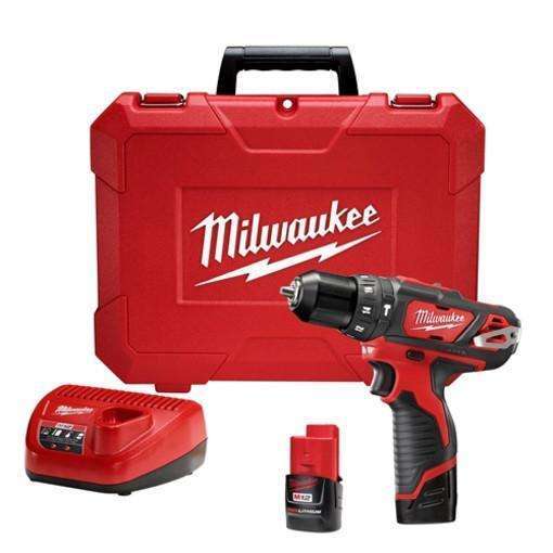 Milwaukee 2408-22 M12 3/8 Hmr Drill/Driver Kit