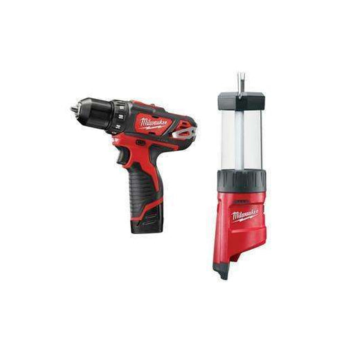 Milwaukee 2483-22P M12 Hammer Drill Kit w/Lantern