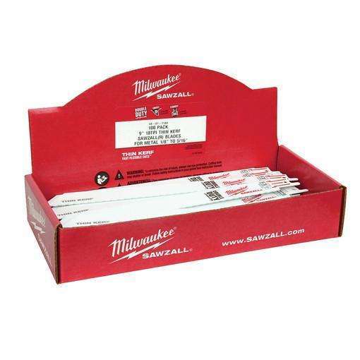 Milwaukee 48-01-7187 9" 14 TPI SAWZALL Blade, 100 Pack