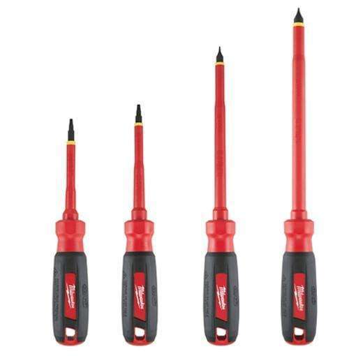 Milwaukee 4 PC 1000V Insulated Screwdriver Set with Sqaure