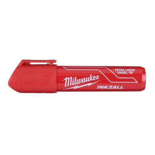 Milwaukee INKZALL Extra Large Chisel Tip Red Marker, 12 Pac