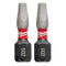 Milwaukee 48-32-4422 SHOCKWAVE 1" SQ2 Impact Bit 2PK