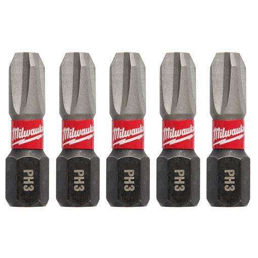 Milwaukee 48-32-4663 SHOCKWAVE 1" PH3 Impact Bit 5PK