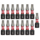 Milwaukee SHOCKWAVE 1" T25 Impact Bit 15PK TIC TAC