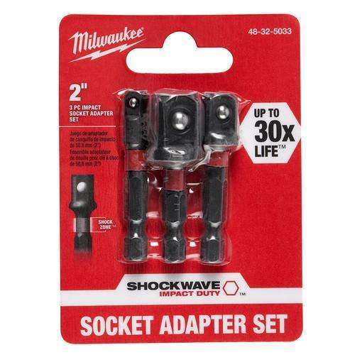 Milwaukee 48-32-5033 SHOCKWAVE 3PC Impact Socket Adapter Set