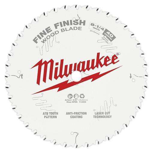 Milwaukee 8-1/4" 40T Fine Finish Circular Saw Blade